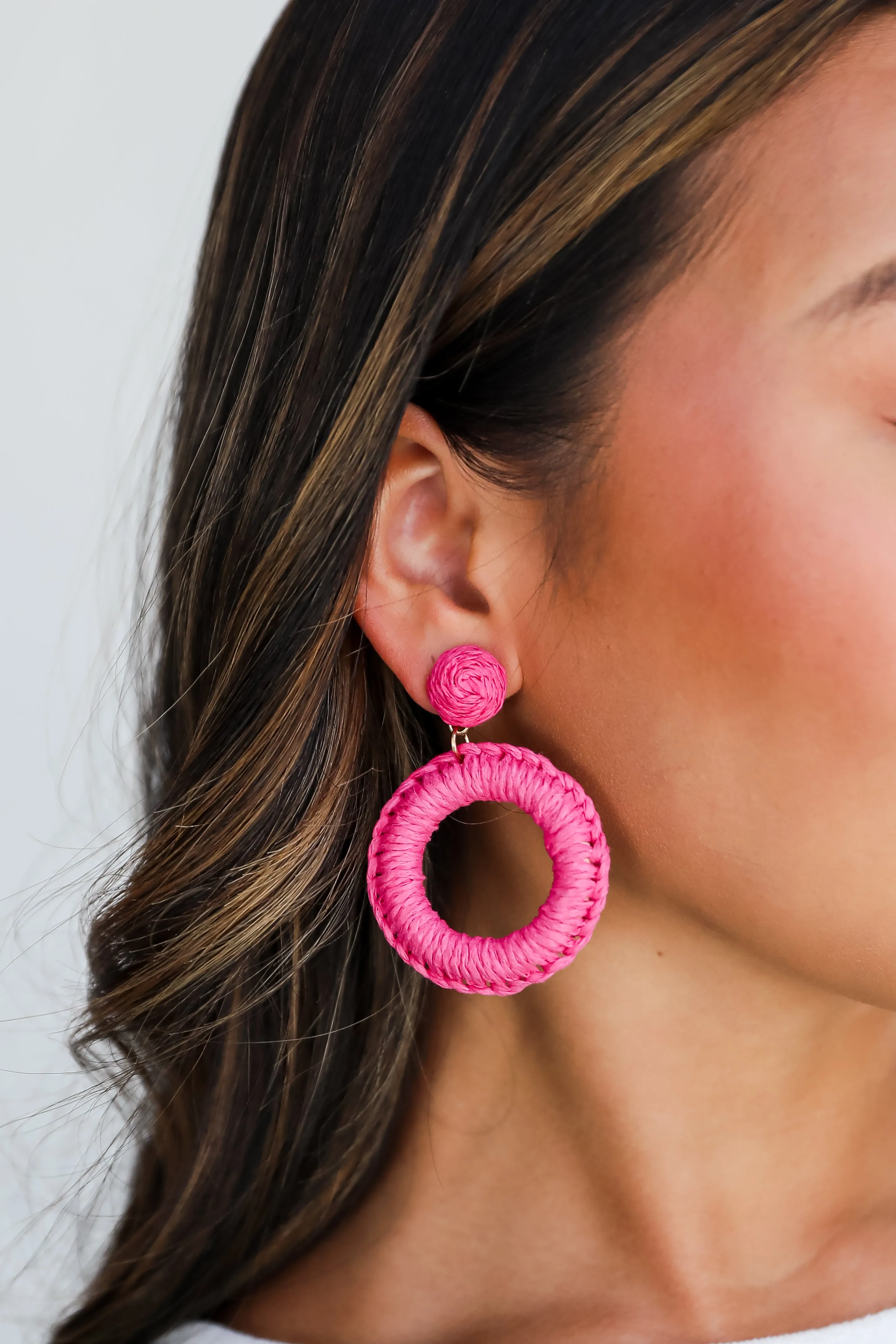 FINAL SALE - Phoebe Straw Statement Earrings