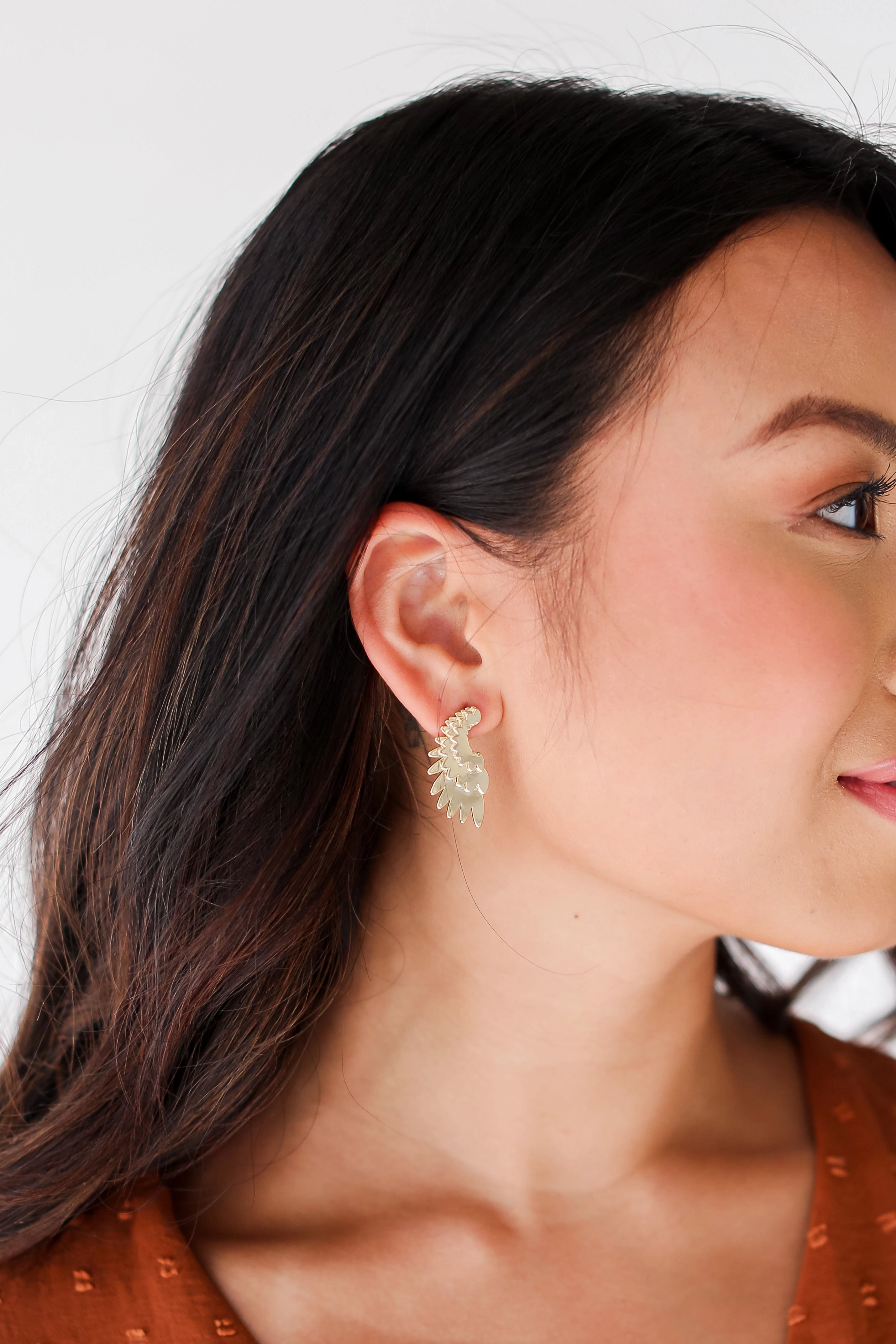 FINAL SALE - Jamie Gold Wing Earrings