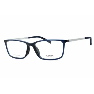 Flexon Men's Eyeglasses - Shiny Navy Rectangular Full Rim Frame | FLEXON EP8014 410