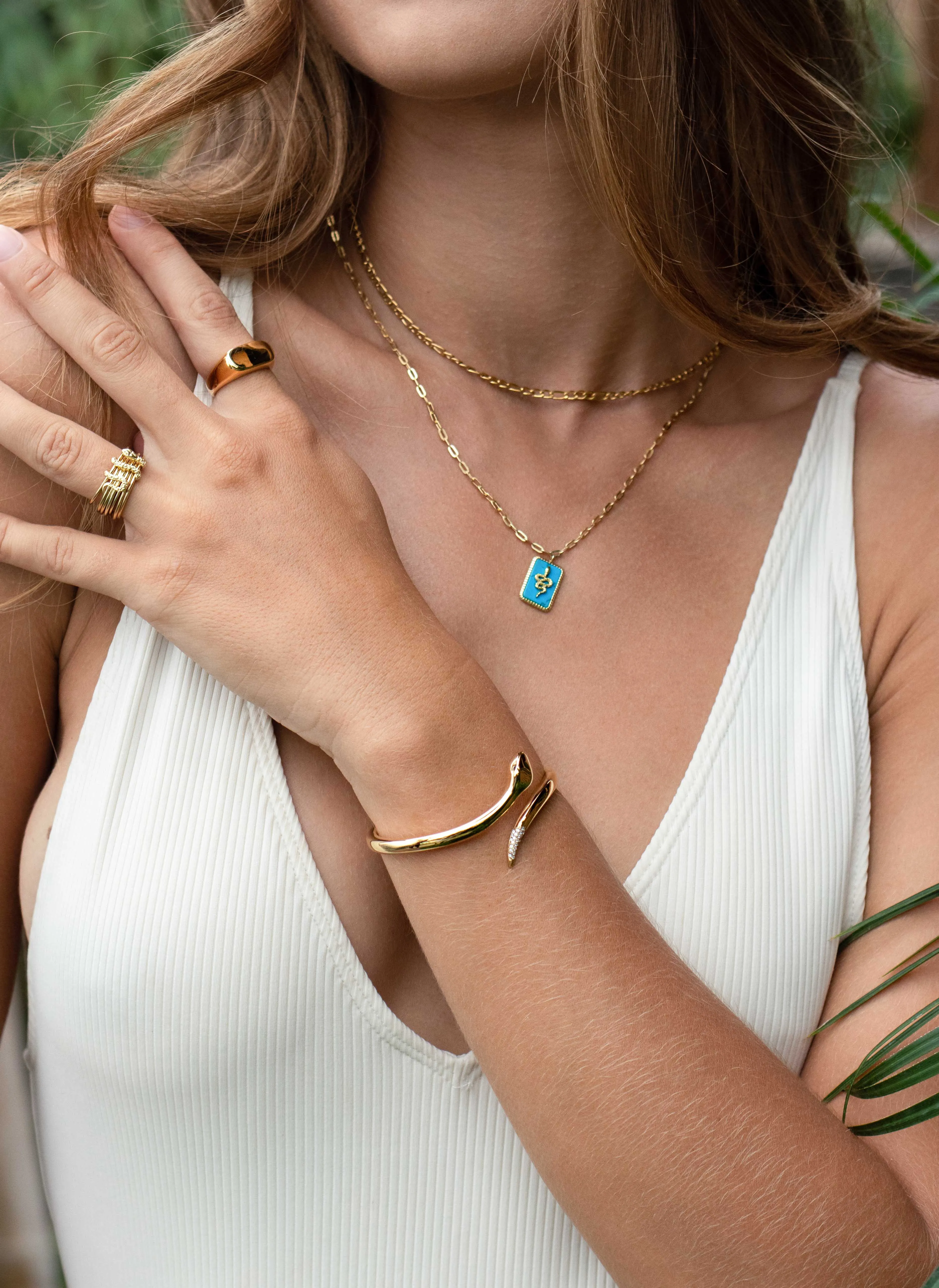 Gold Figaro Chain Choker