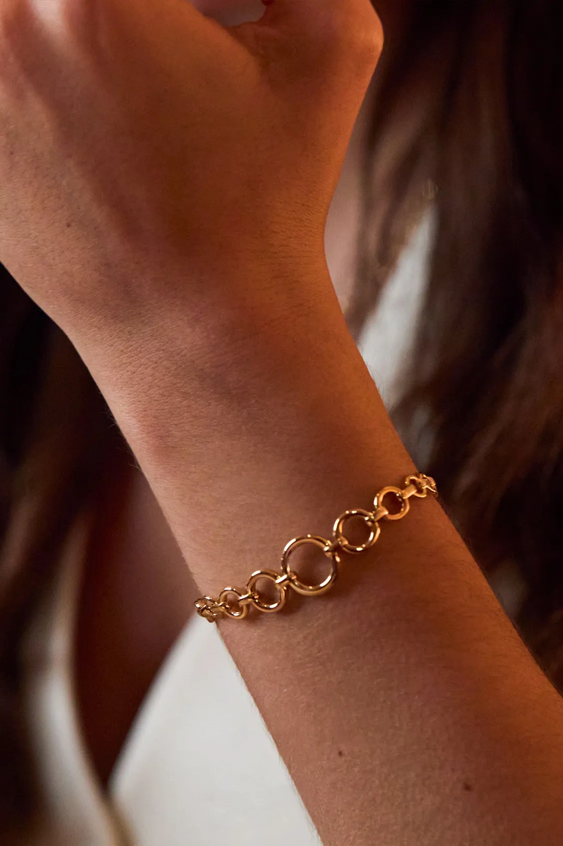 Graduated Round Link Chain Bracelet