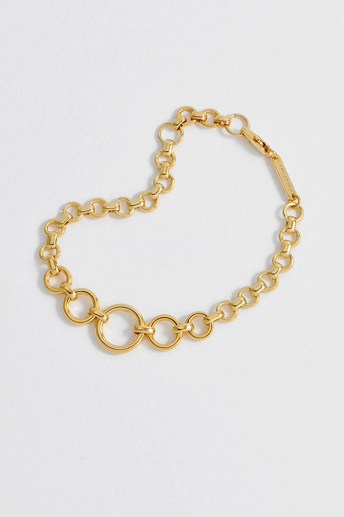 Graduated Round Link Chain Bracelet