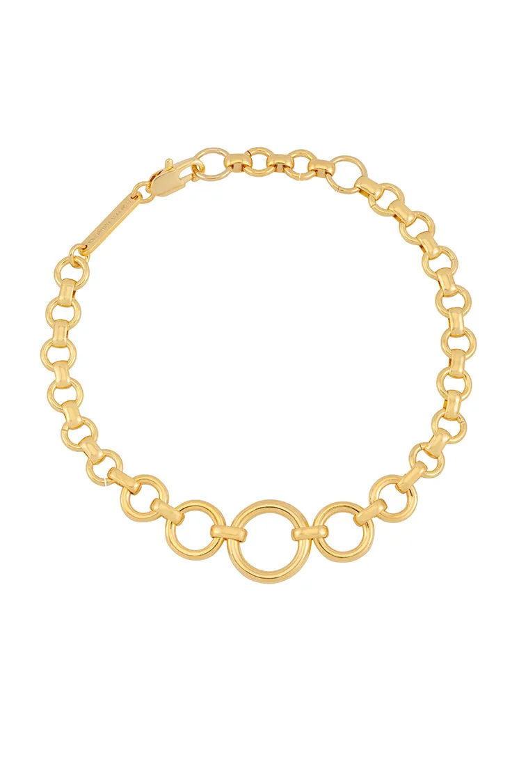 Graduated Round Link Chain Bracelet