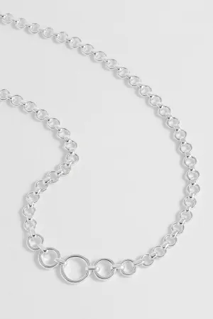 Graduated Round Link Chain Necklace