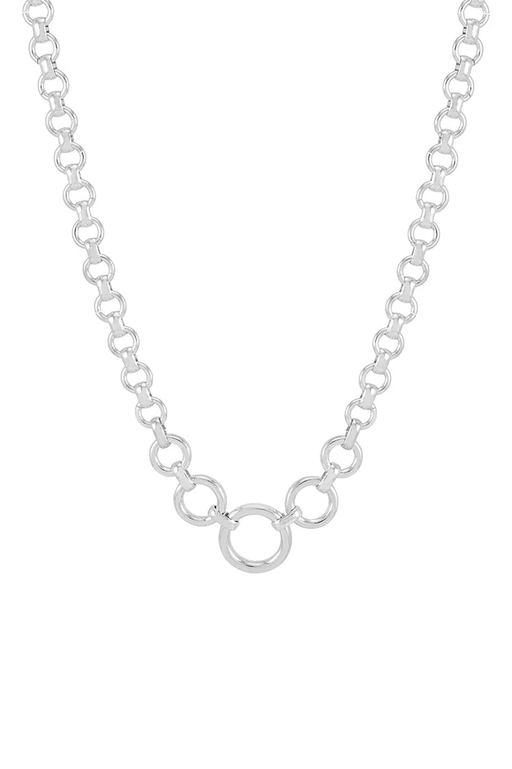 Graduated Round Link Chain Necklace