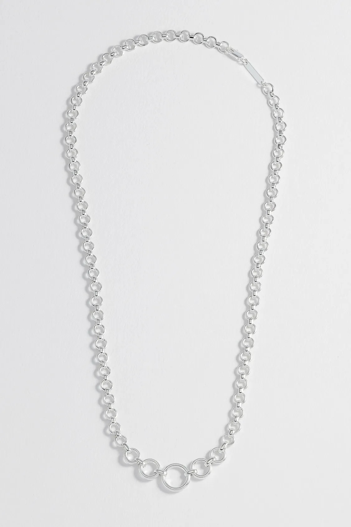Graduated Round Link Chain Necklace