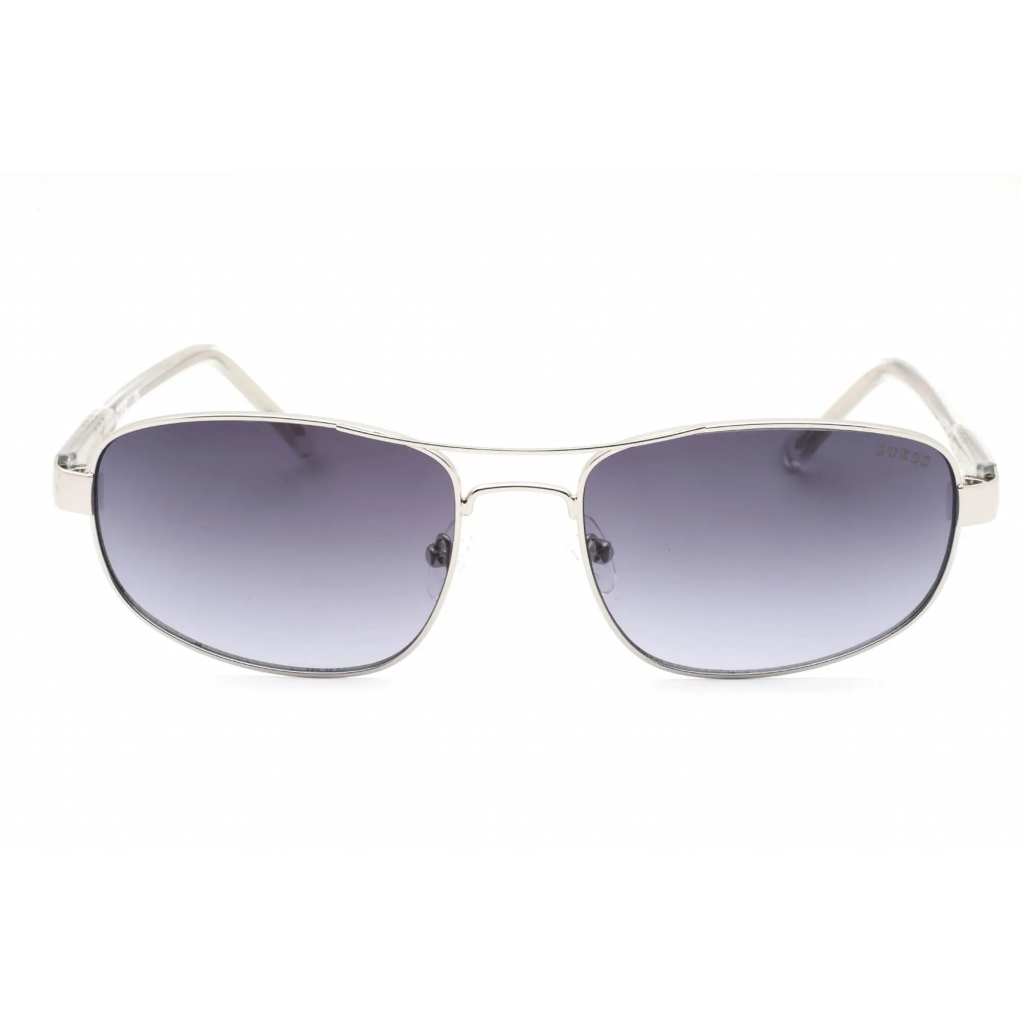 Guess Factory Men's Sunglasses - Shiny Light Nickeltin Rectangular Frame | GF5103 10W