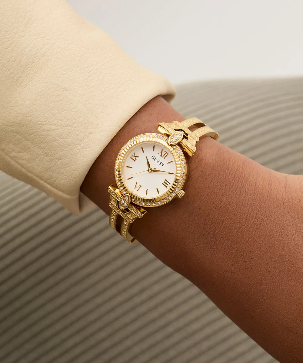 GUESS Ladies Gold Tone Analog Watch