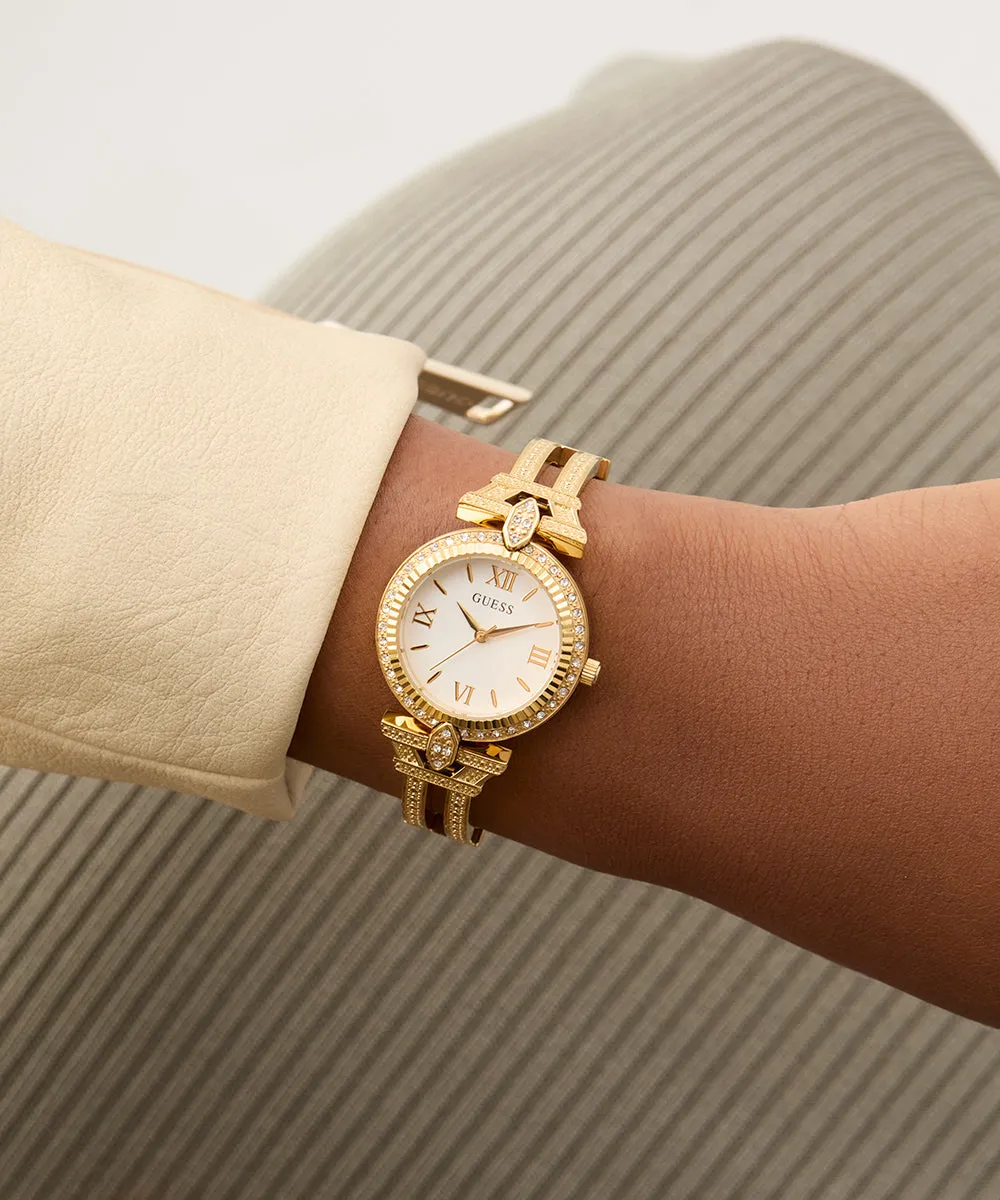 GUESS Ladies Gold Tone Analog Watch