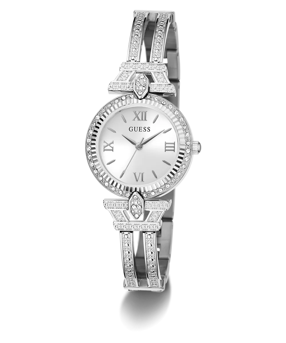 GUESS Ladies Silver Tone Analog Watch