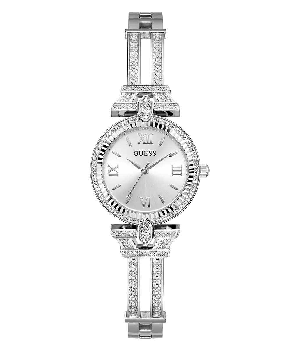 GUESS Ladies Silver Tone Analog Watch