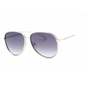 Guess Men's Sunglasses - Shiny Light Nickeltin Aviator Full Rim Frame | GU5206 10C