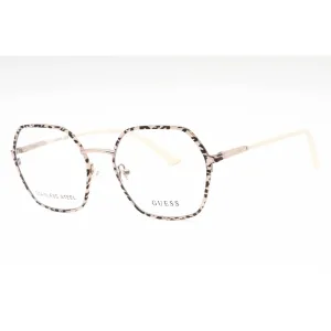 Guess Women's Eyeglasses - Pink Gold Geometric Full Rim Metal Frame | GU2912 033