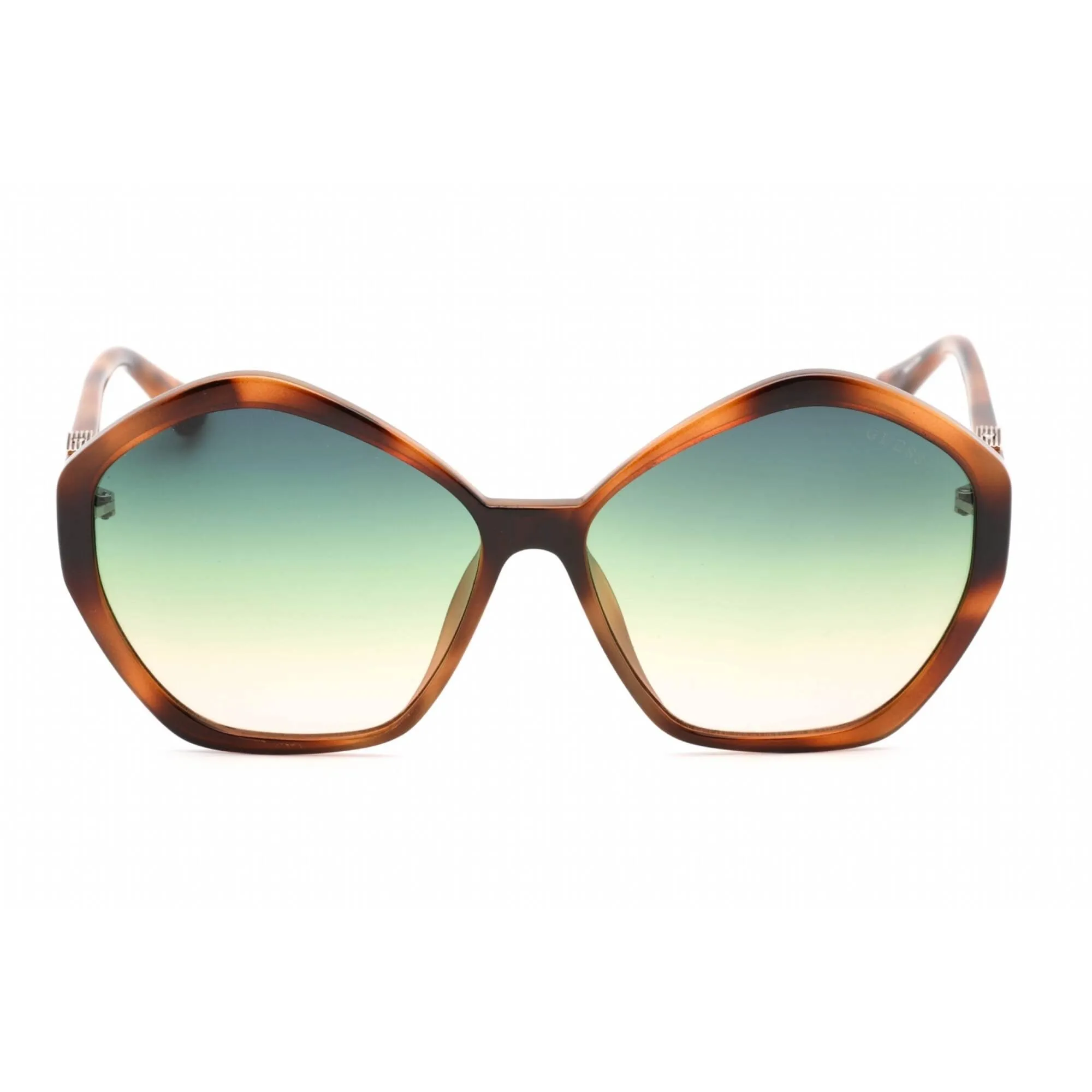 Guess Women's Sunglasses - Blonde Havana Plastic Geometric Shape Frame | GU7813 53P