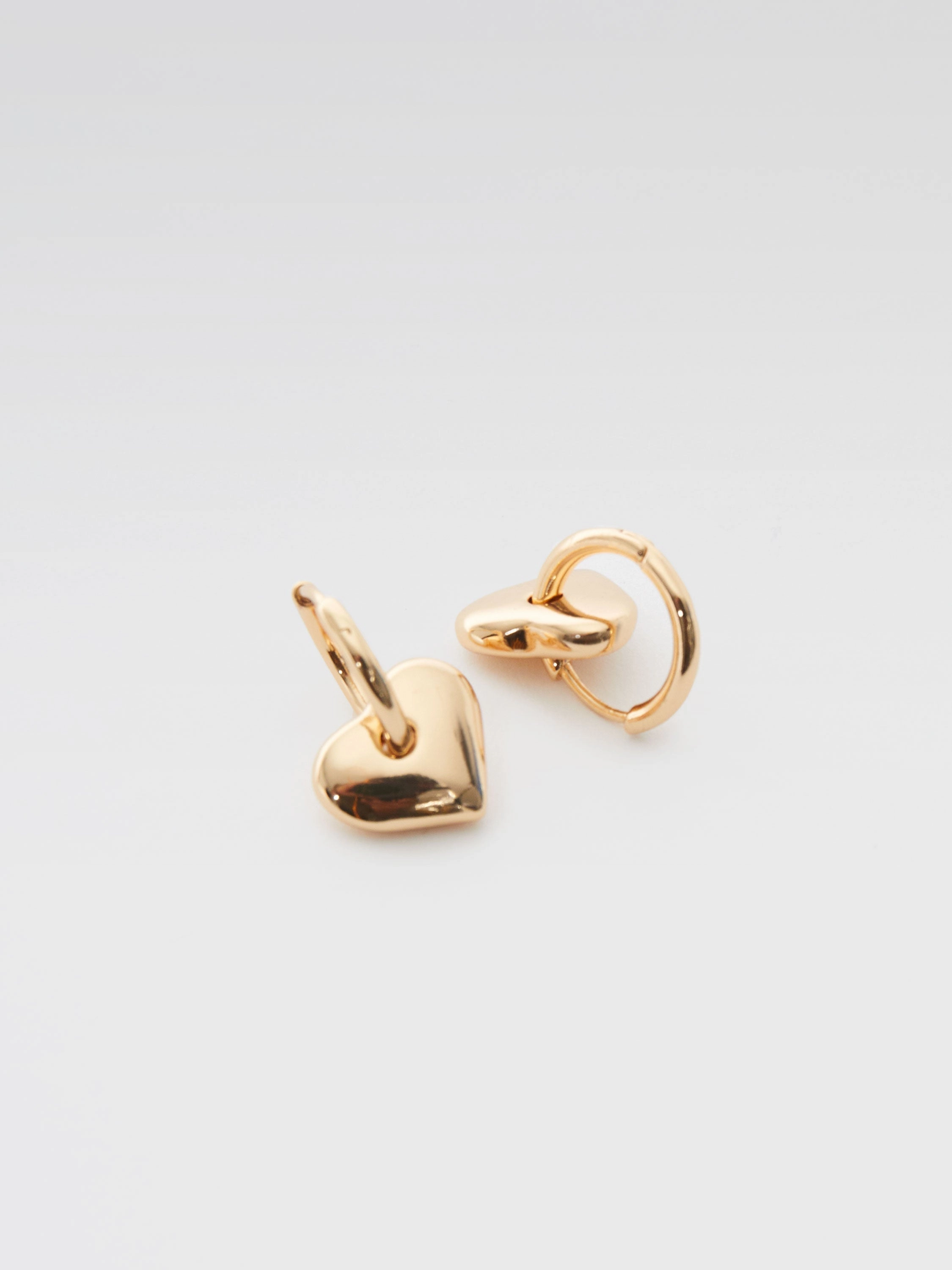 Heart Huggie Hoop Earrings