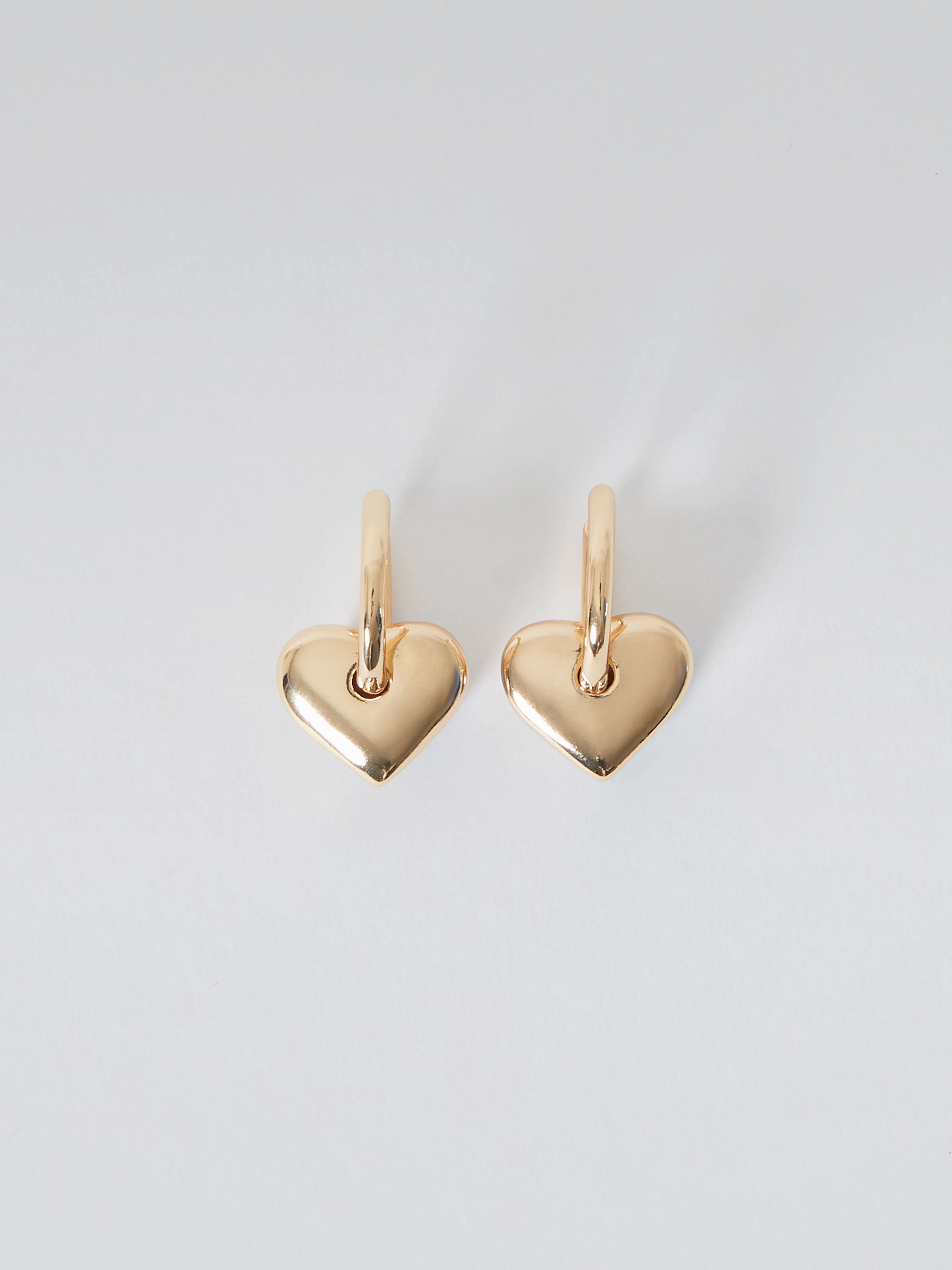 Heart Huggie Hoop Earrings