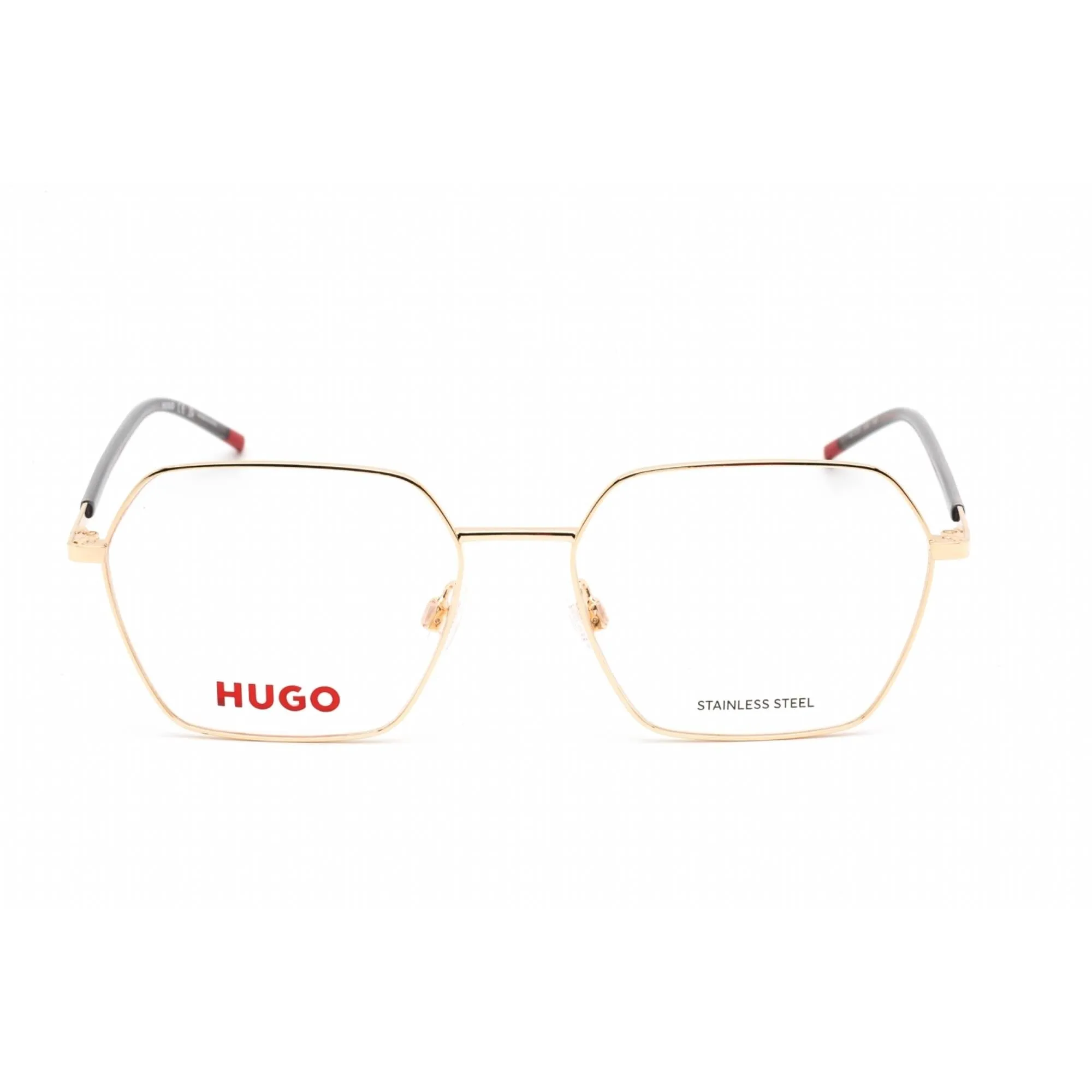 Hugo Women's Eyeglasses - Gold Metal Geometric Shape Full Rim Frame | HG 1279 0J5G 00
