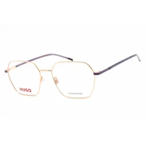 Hugo Women's Eyeglasses - Gold Violet Metal Geometric Full Rim Frame | HG 1279 0S9E 00