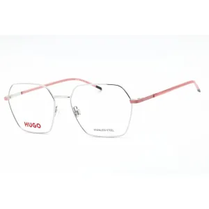 Hugo Women's Eyeglasses - Palladium Metal Geometric Full Rim Frame | HG 1279 0010 00
