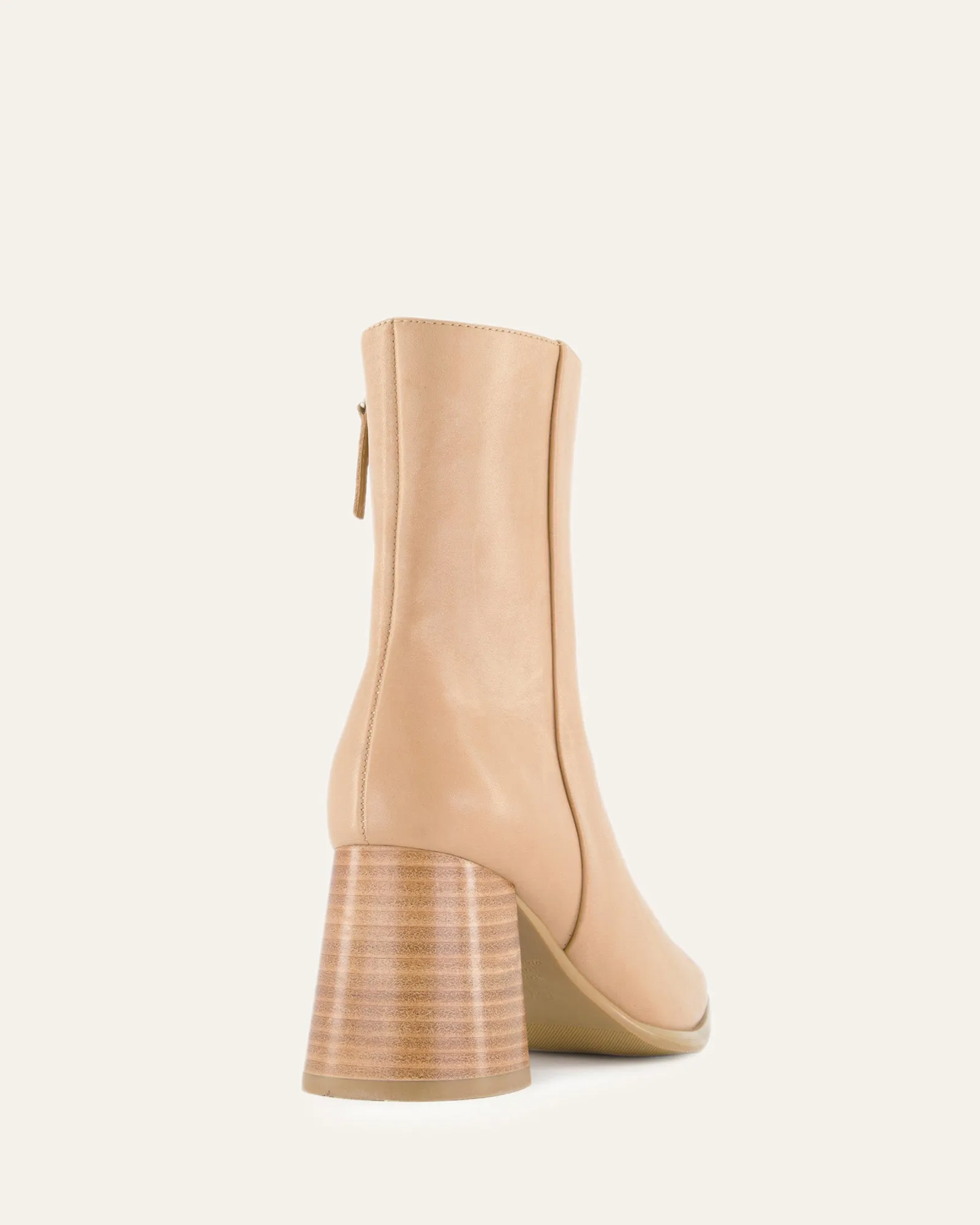 IGGY MID ANKLE BOOTS TAN LEATHER