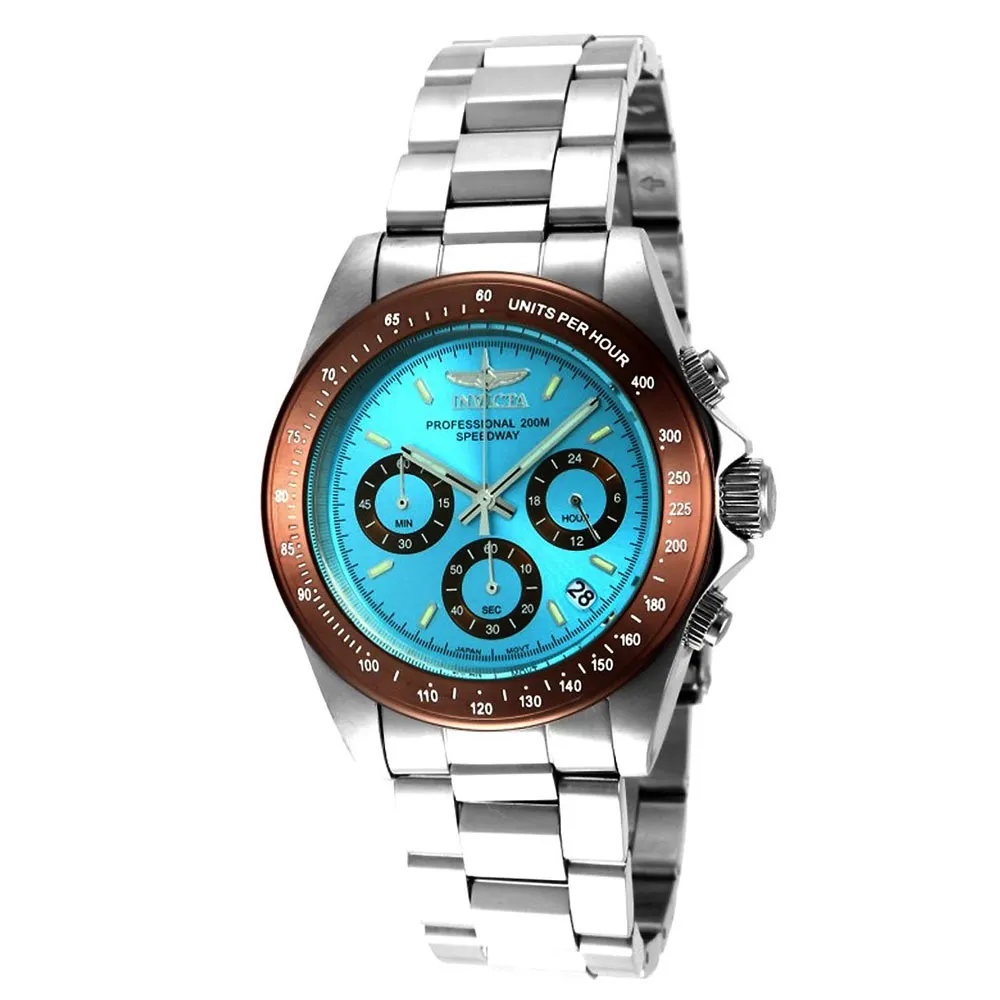 Invicta 15588 Men's Speedway Blue Dial Steel Bracelet Chronograph Dive Watch