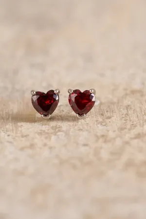 January Birthstone Earrings - Garnet