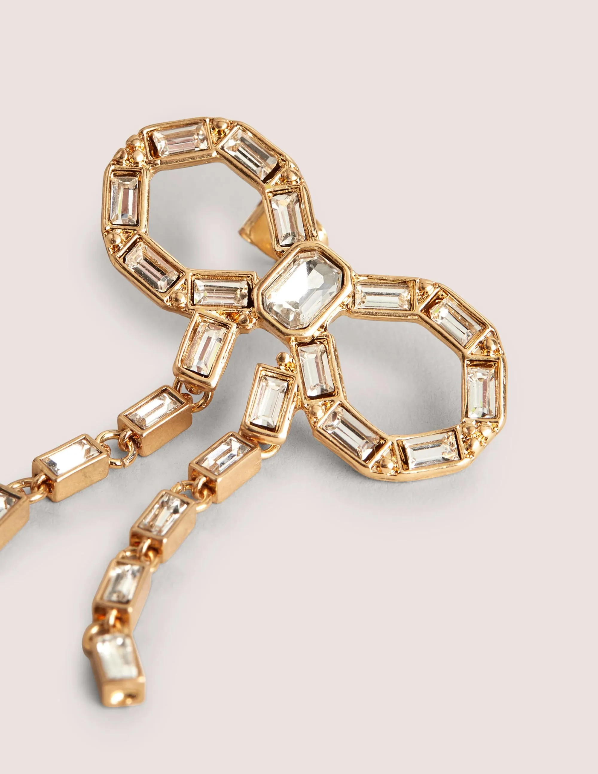 Jewel Bow Earrings-Clear