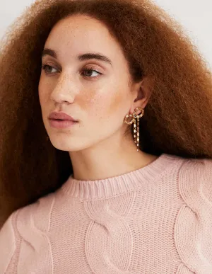 Jewel Bow Earrings-Clear