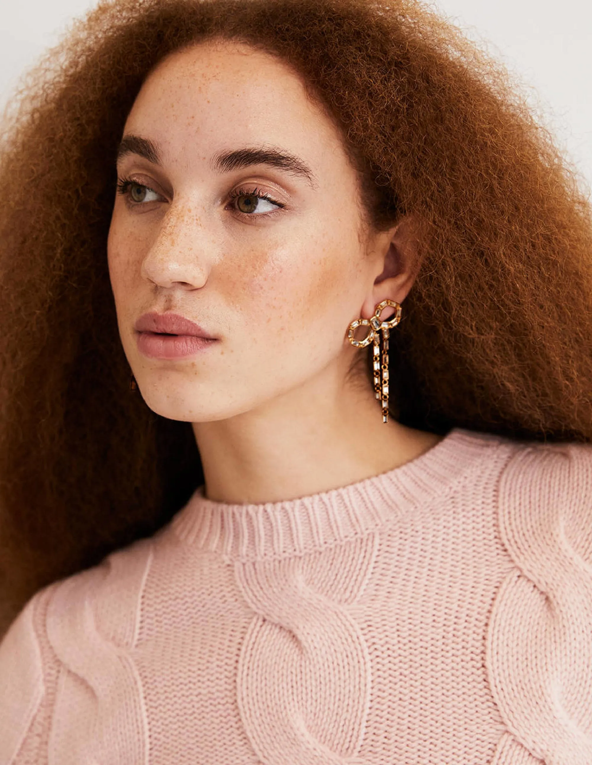 Jewel Bow Earrings-Clear