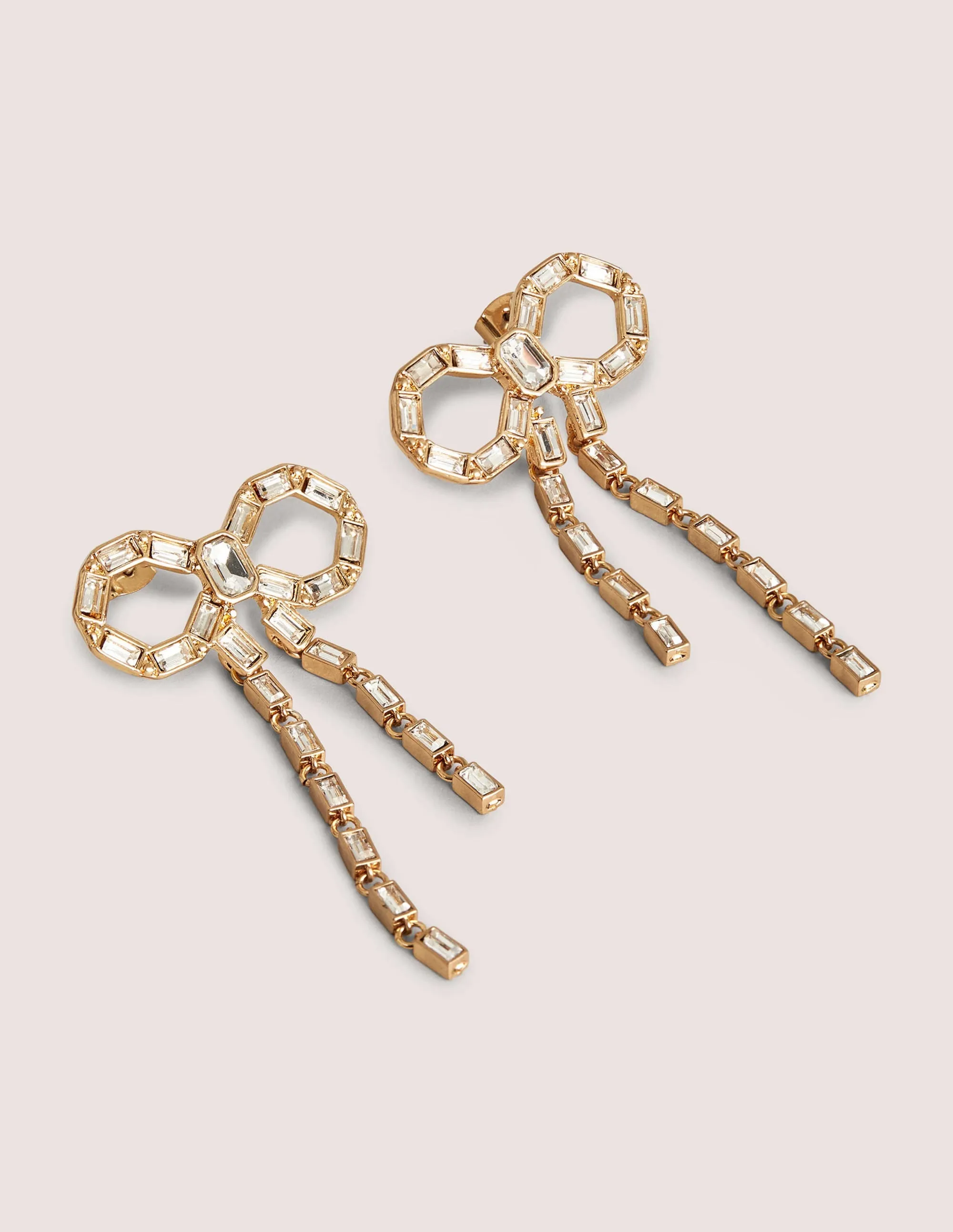 Jewel Bow Earrings-Clear