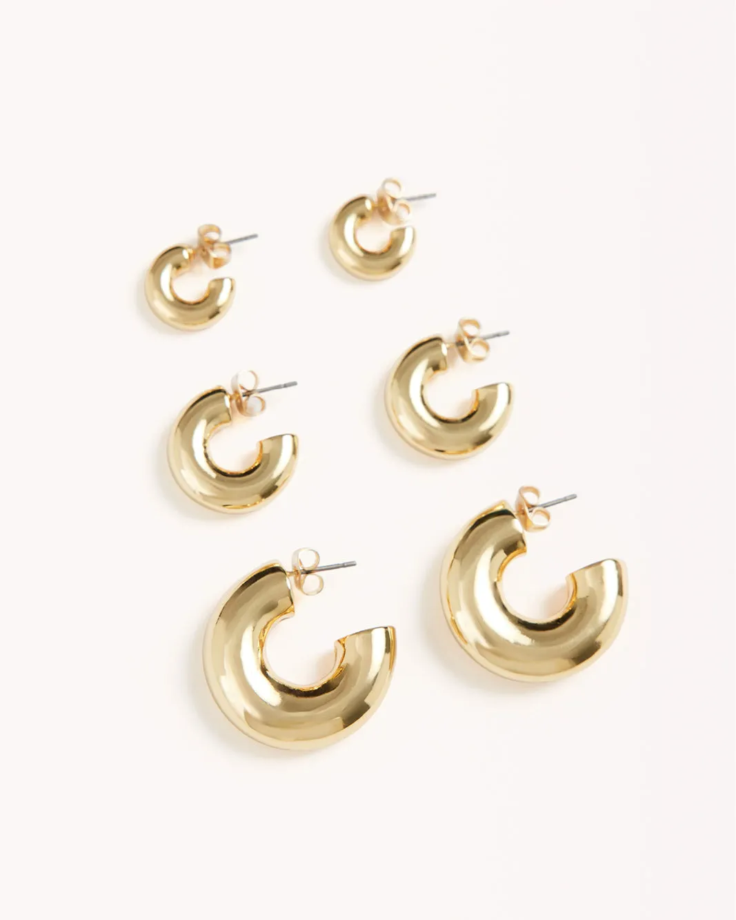 JULIETTE EARRINGS 3 PACK - GOLD PLATED 18K
