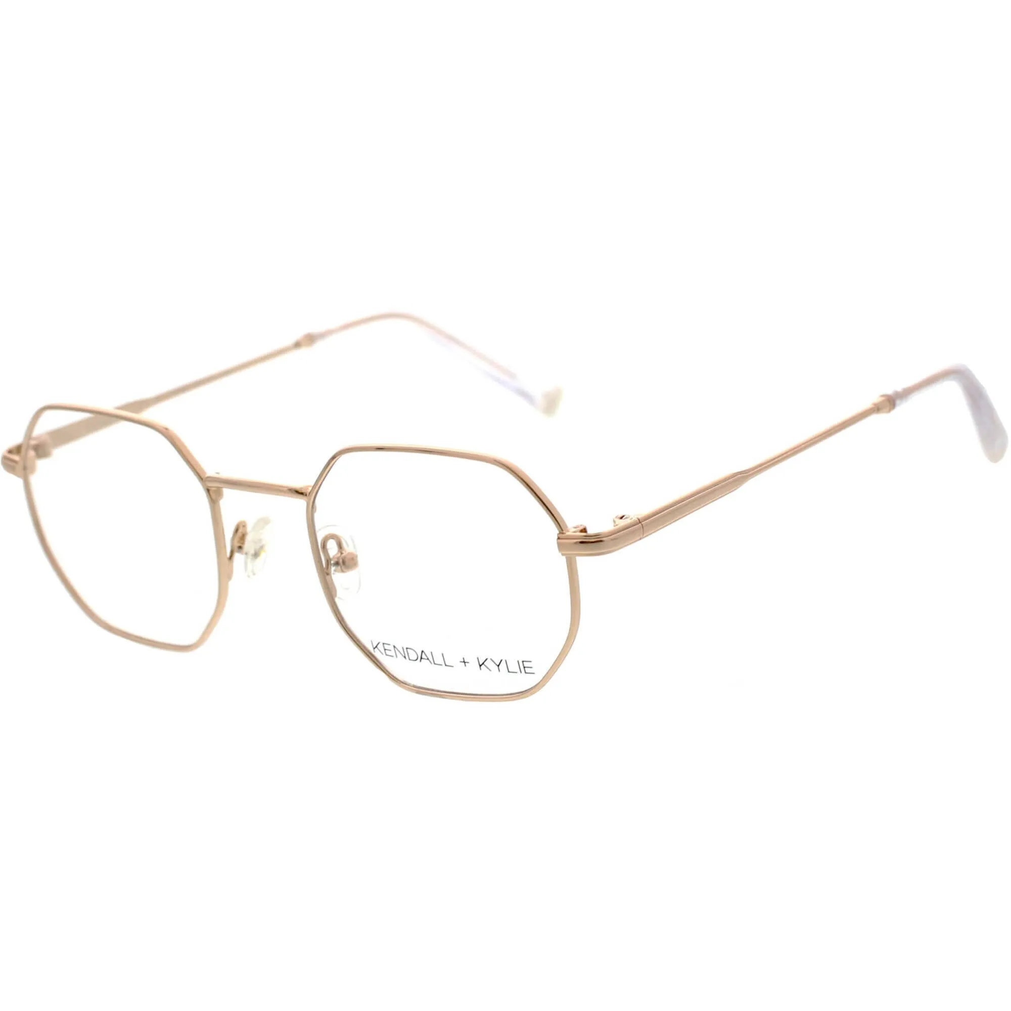Kendall   Kylie Women's Eyeglasses - Shiny Rose Gold Metal Frame | KKO196 DEZI 780