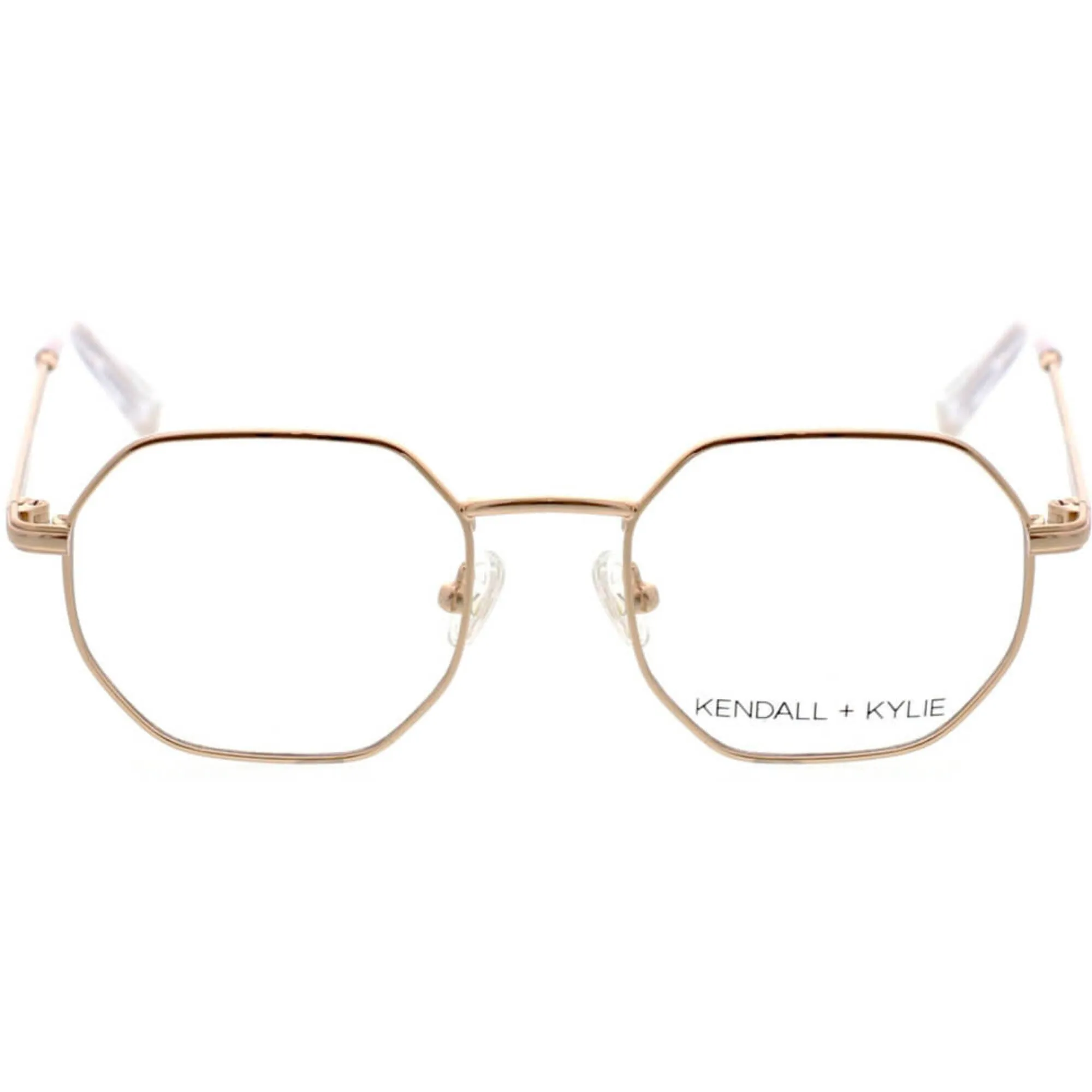 Kendall   Kylie Women's Eyeglasses - Shiny Rose Gold Metal Frame | KKO196 DEZI 780
