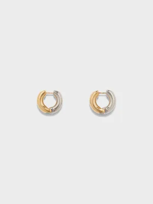 Laurie Medium 18kt Gold and Palladium-Plated Hoop Earrings