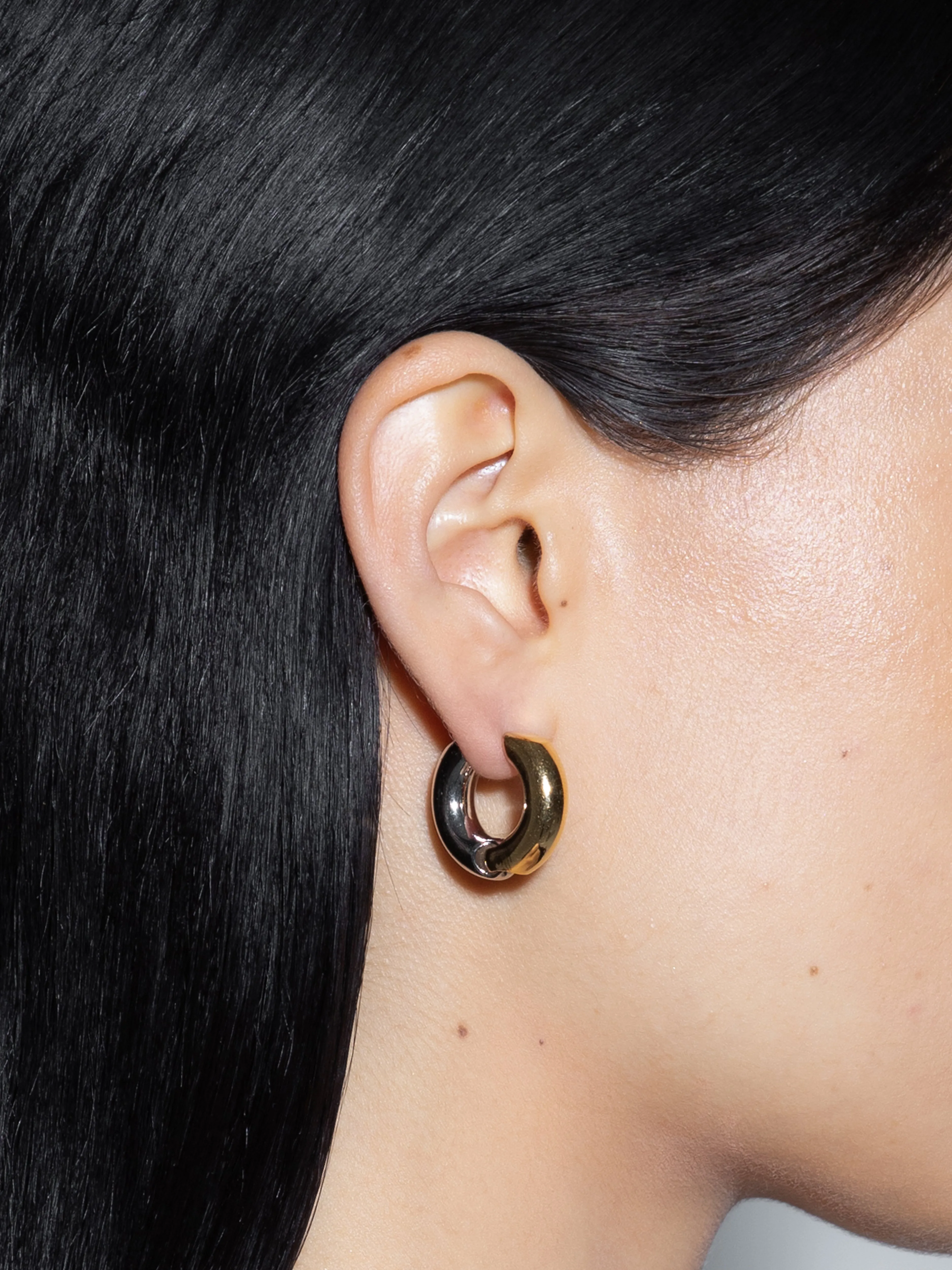 Laurie Medium 18kt Gold and Palladium-Plated Hoop Earrings