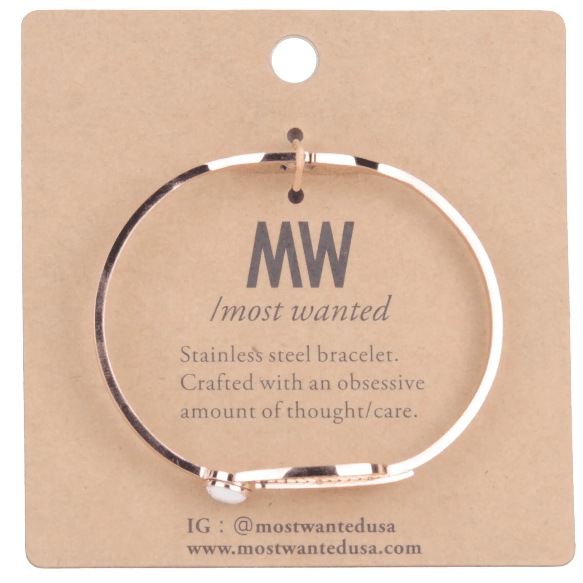Leaf and Marble Circle Bracelet