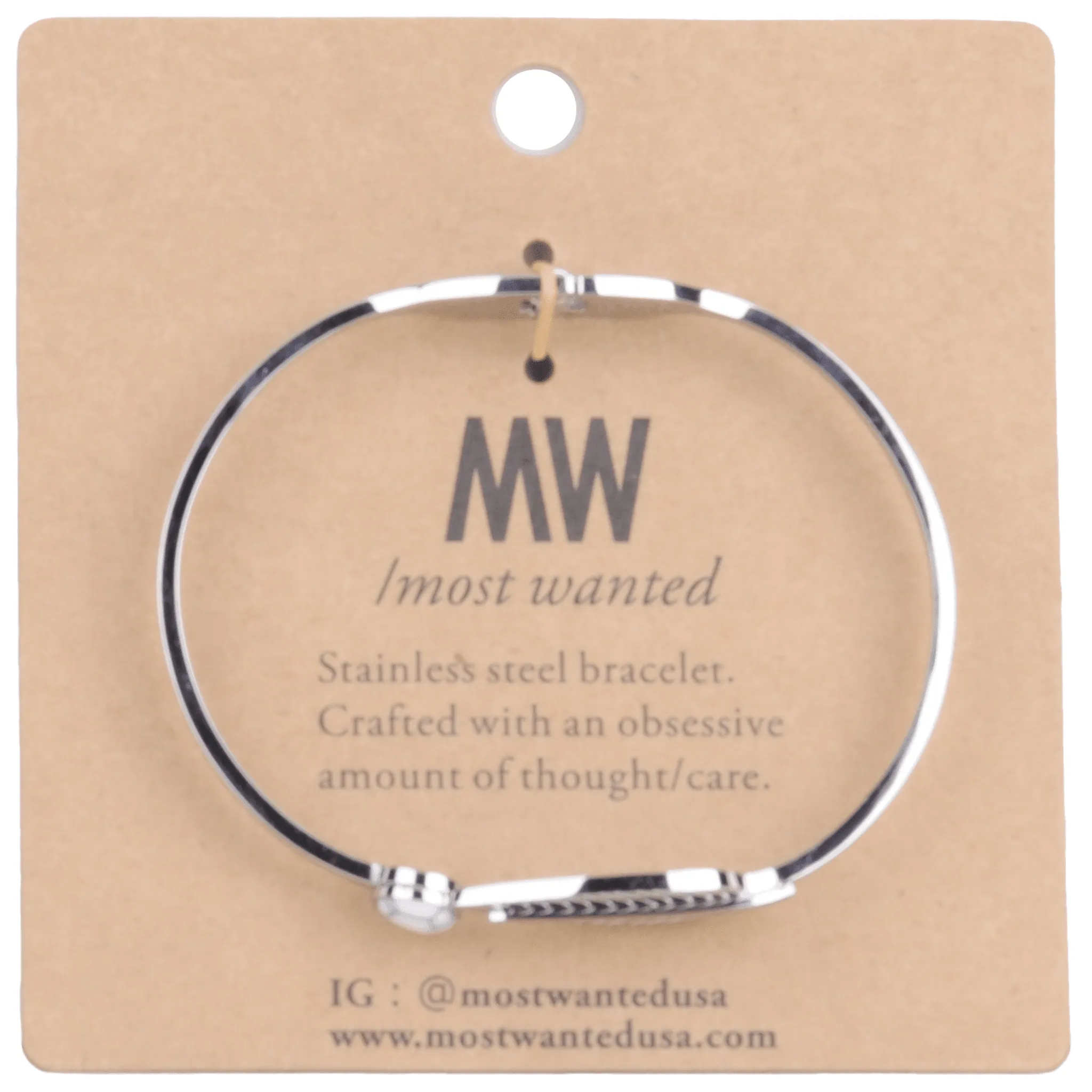Leaf and Marble Circle Bracelet