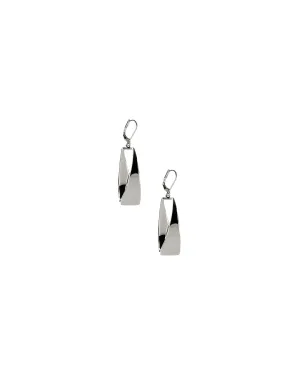 Leverback Linear Curved Earrings