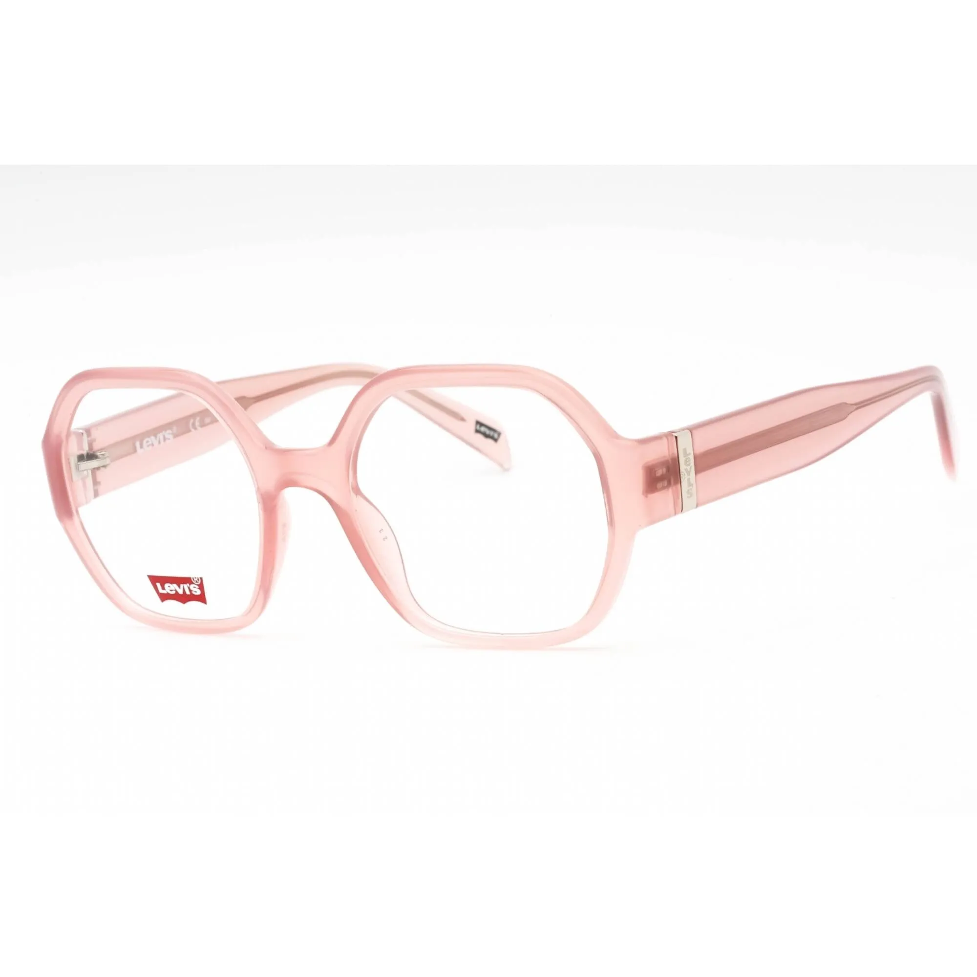 Levi's Women's Eyeglasses - Pink Plastic Full Rim Geometric Frame | LV 1046 035J 00