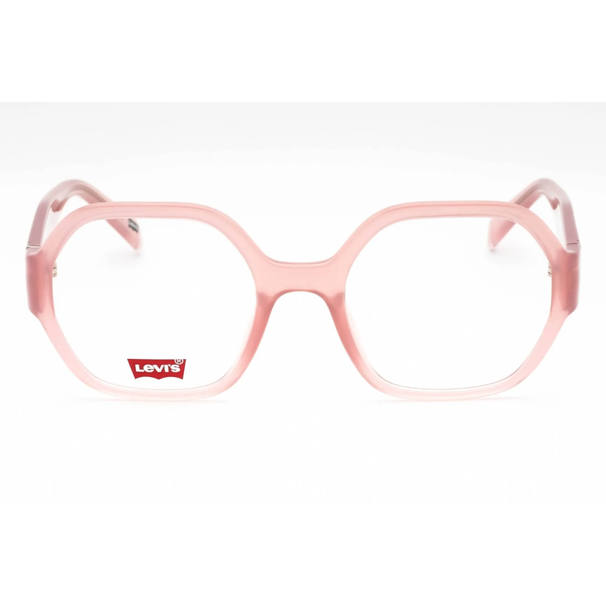 Levi's Women's Eyeglasses - Pink Plastic Full Rim Geometric Frame | LV 1046 035J 00