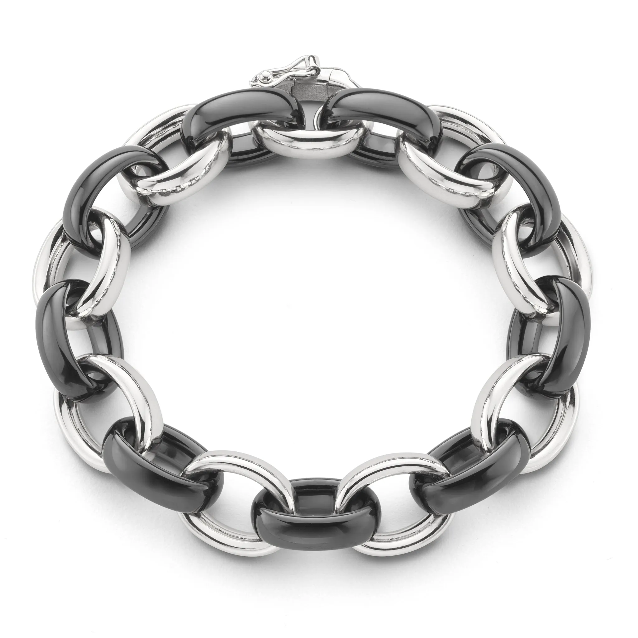Marilyn Black Ceramic Link Bracelet