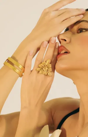 Matte Gold Bangle Bracelet