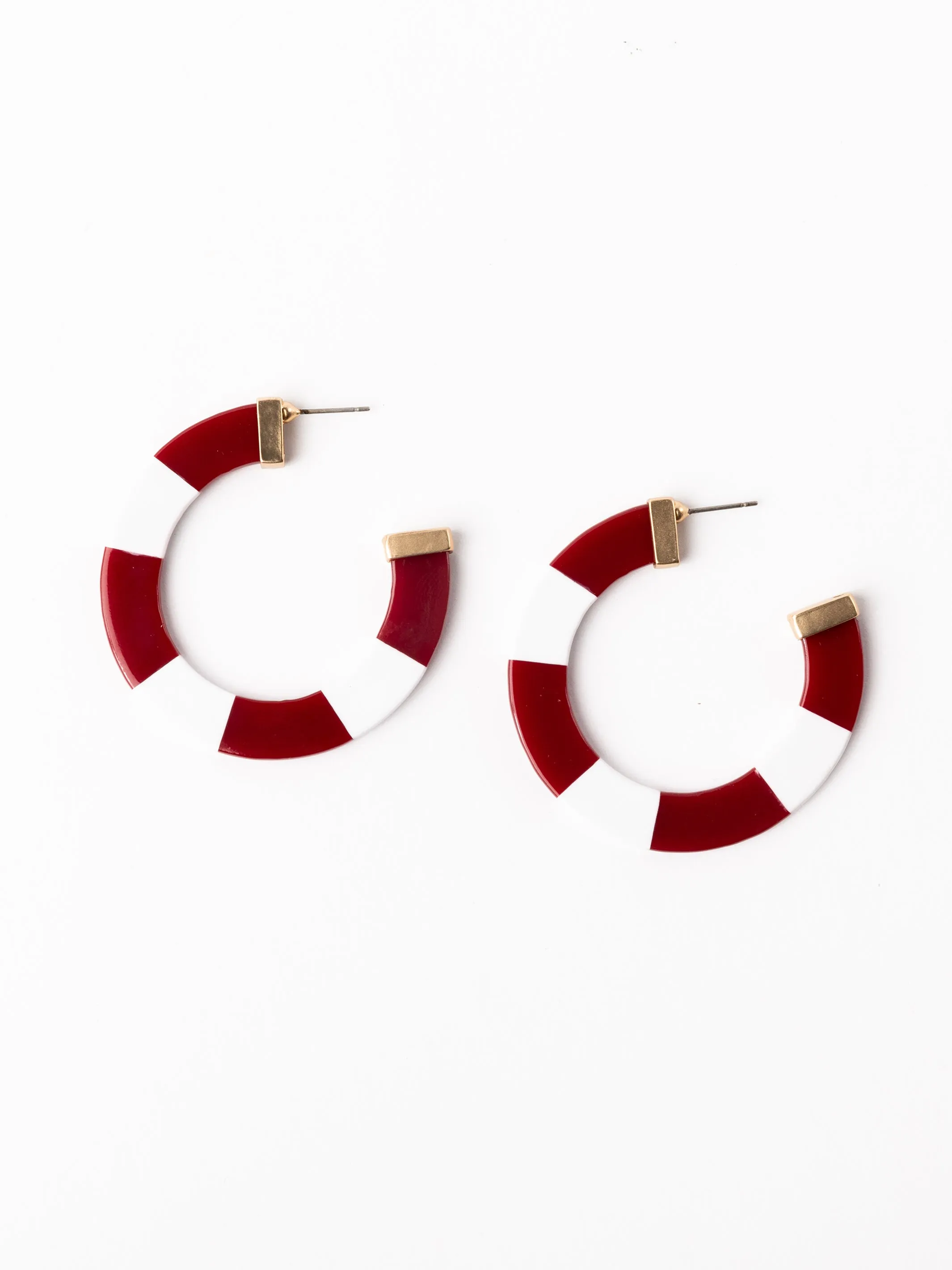 Melody Earrings | Crimson   White