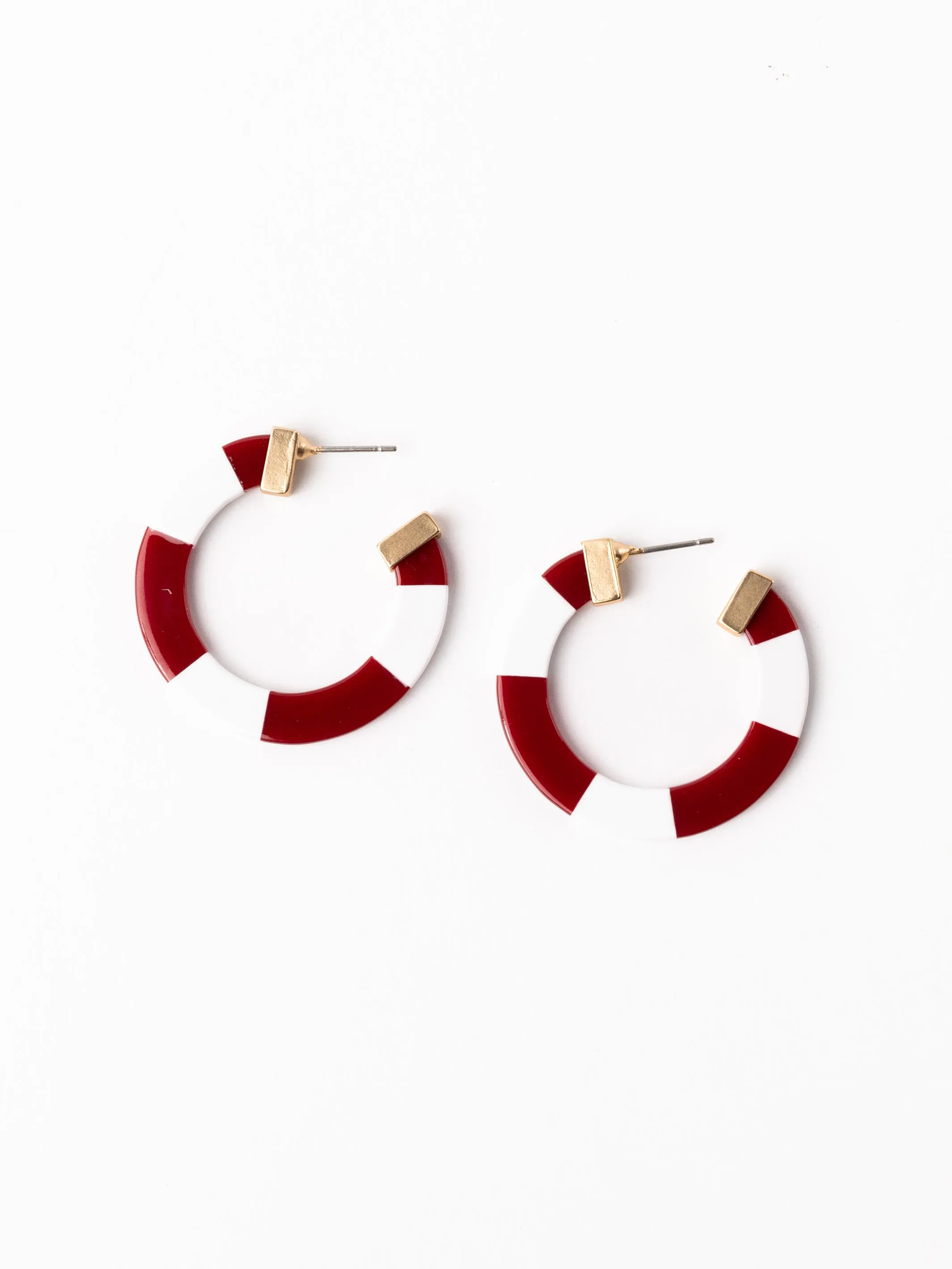 Melody Earrings | Crimson   White