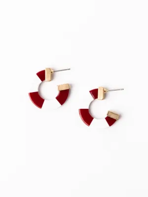 Melody Earrings | Crimson   White