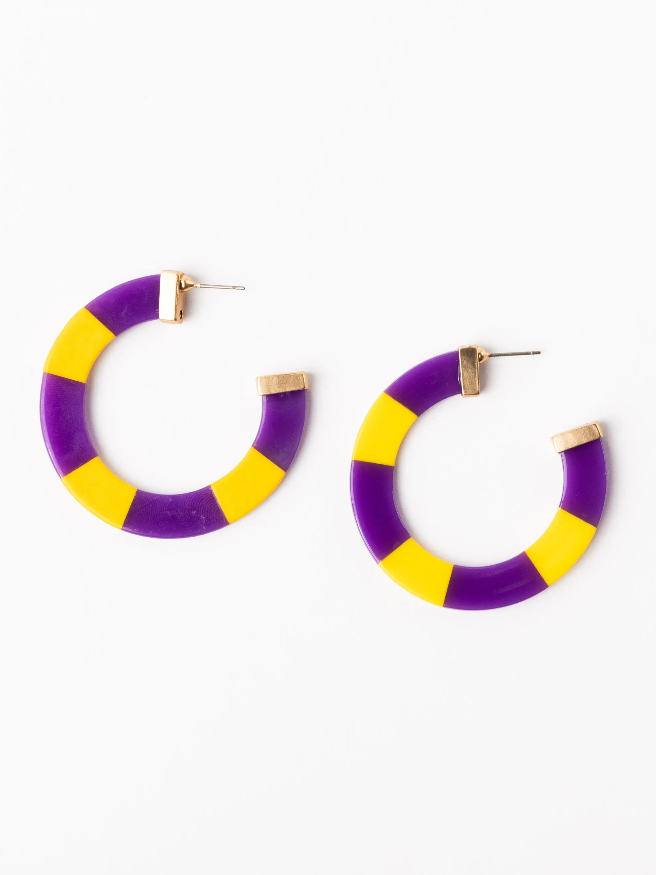 Melody Earrings | Purple   Gold