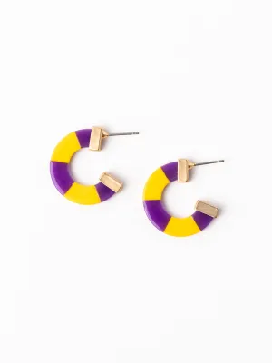 Melody Earrings | Purple   Gold