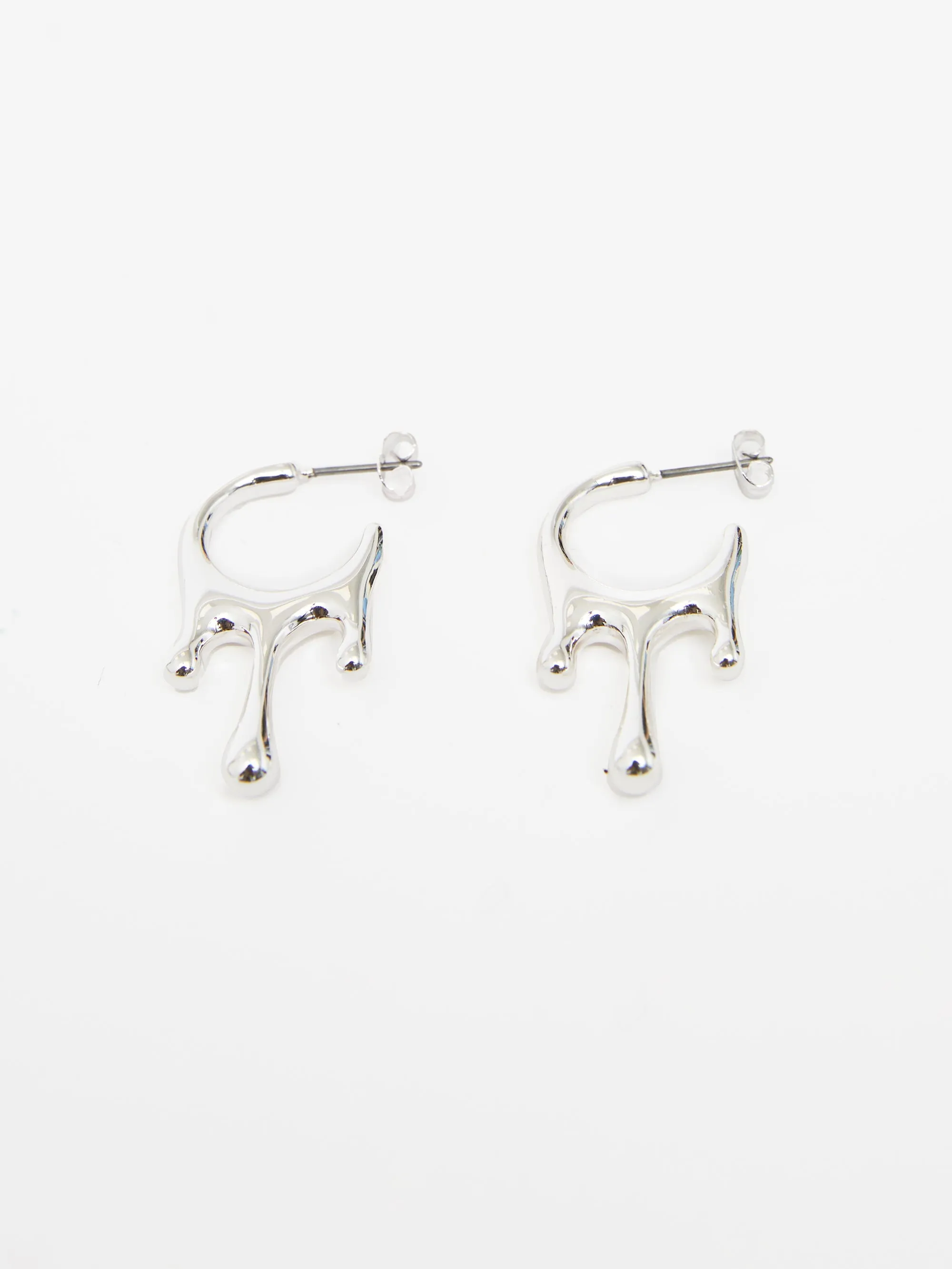 Melting Metal Hoop Earrings