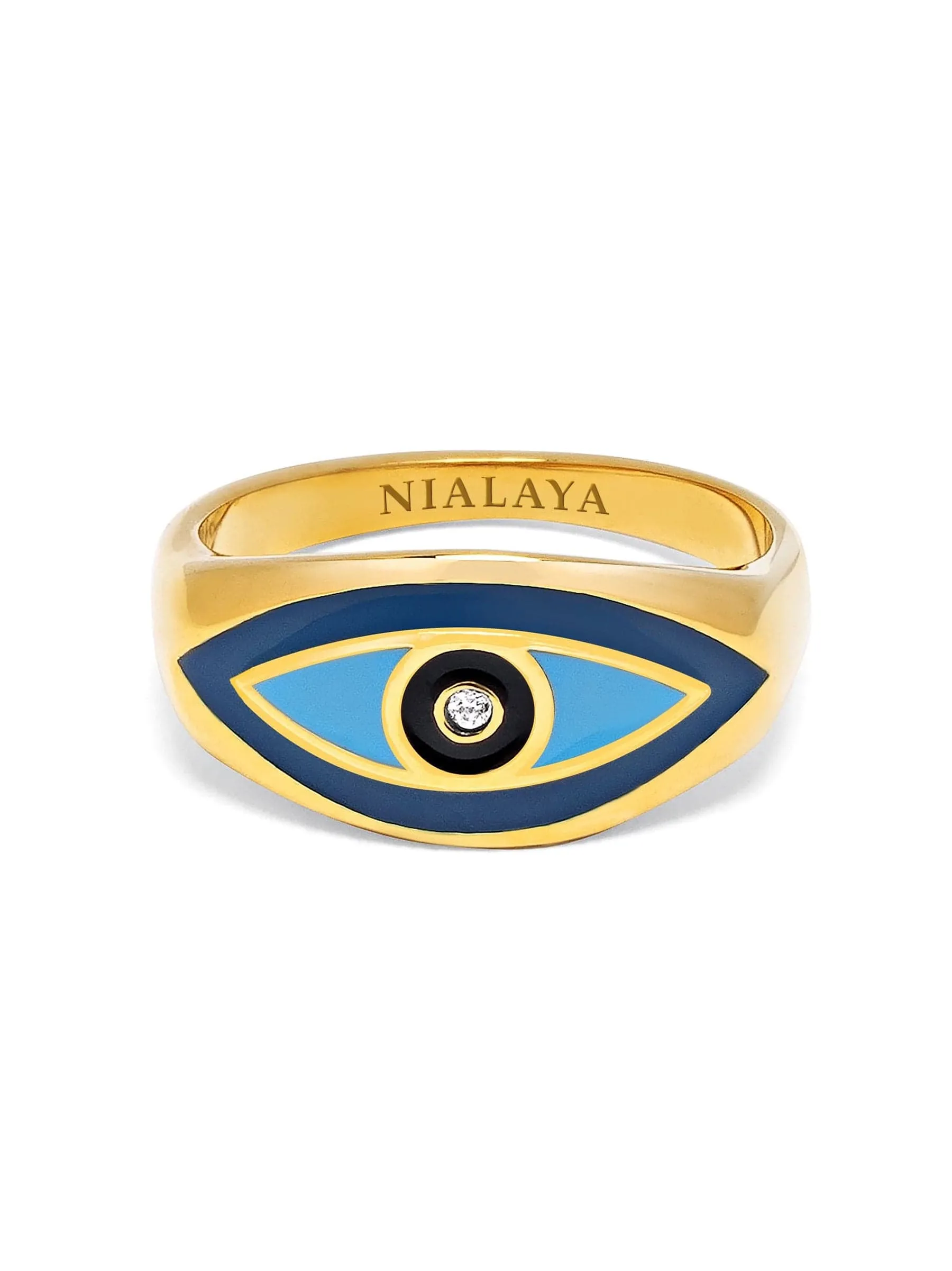Men's Gold Evil Eye Ring