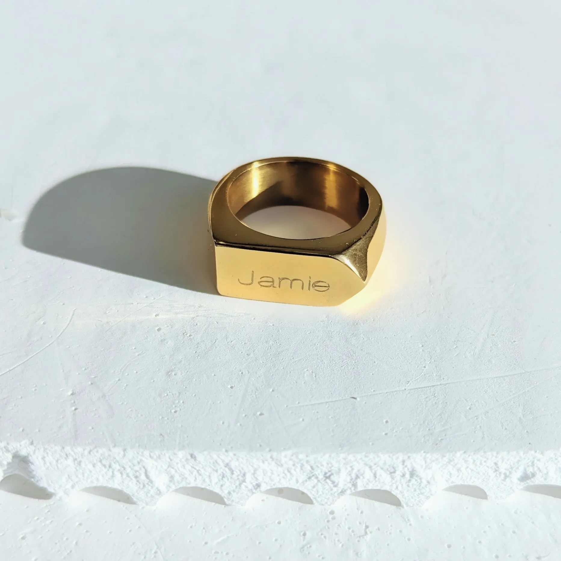 Men's Gold Personalized Ring
